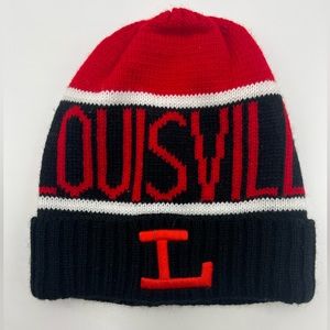 LOUISVILLE Cardinals Beanie Hat .. embroidered L on front